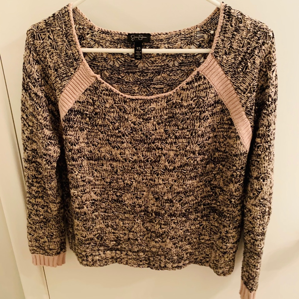 Tan & black sweater